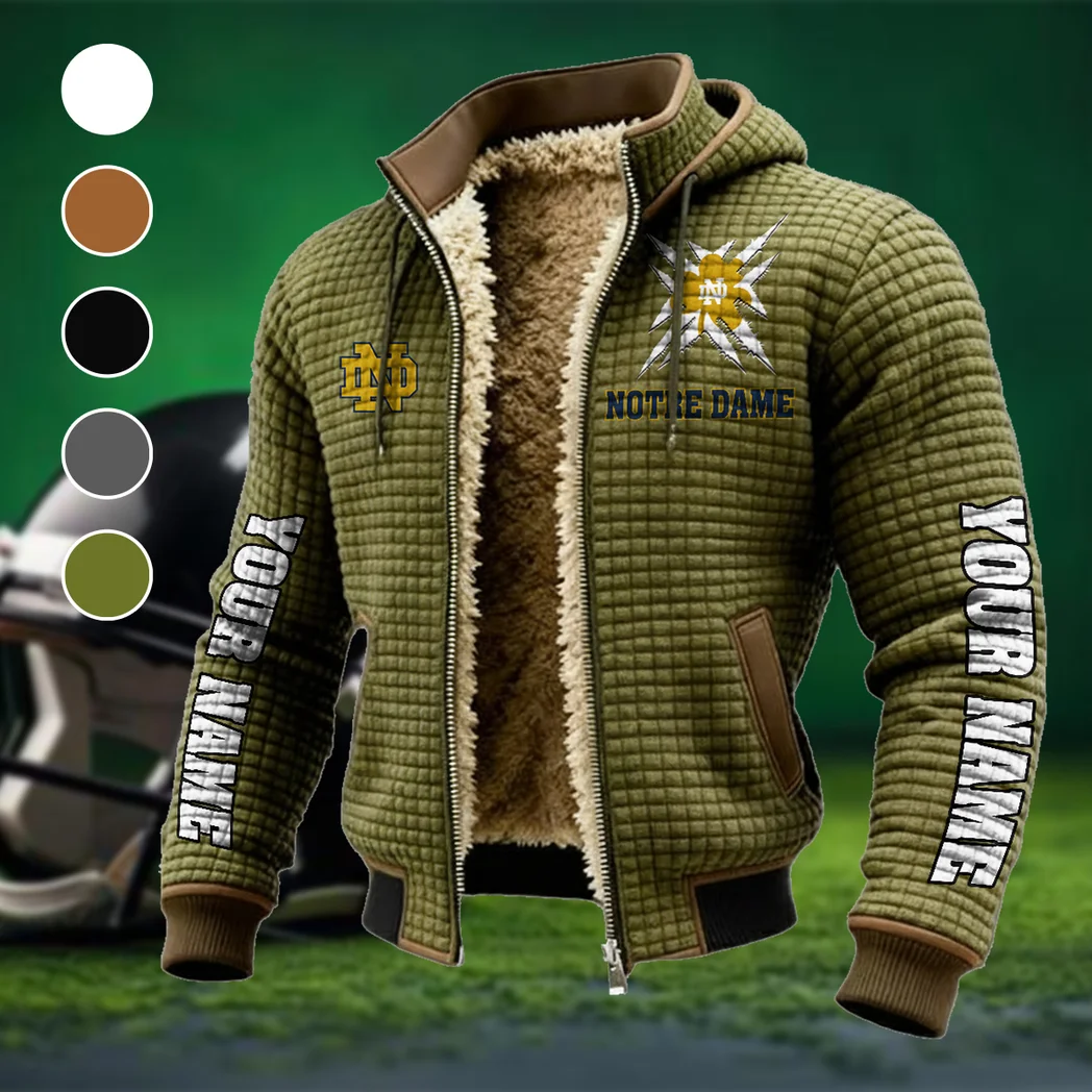 The Fighting Irish Fleece-Lined Hooded Jacket, Premium Bonded Fleece Jacket HVN1448ND - Green