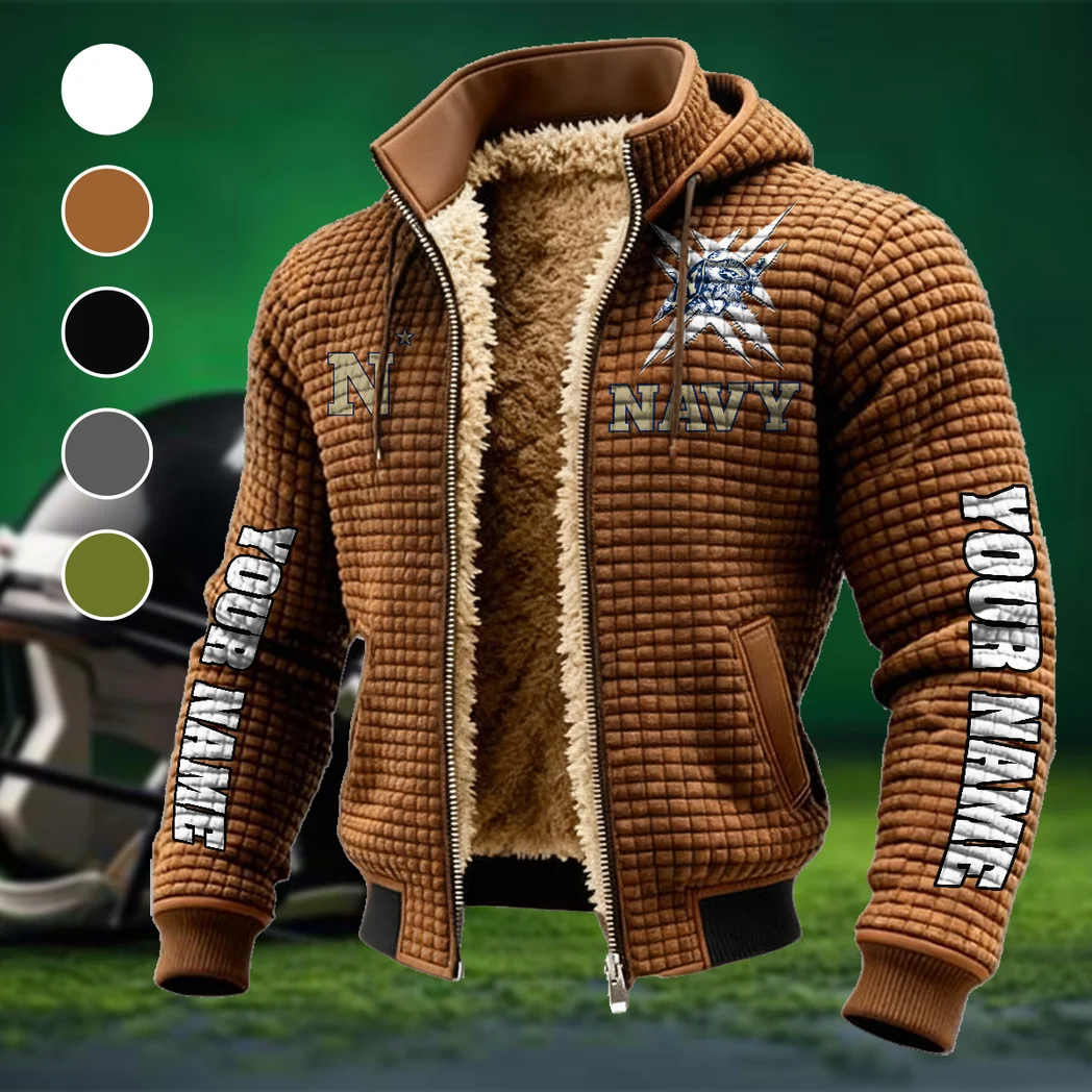 The Midshipmen Power Fleece-Lined Hooded Jacket, Soft-Touch Thermal Outerwear HVN1448NM - brown