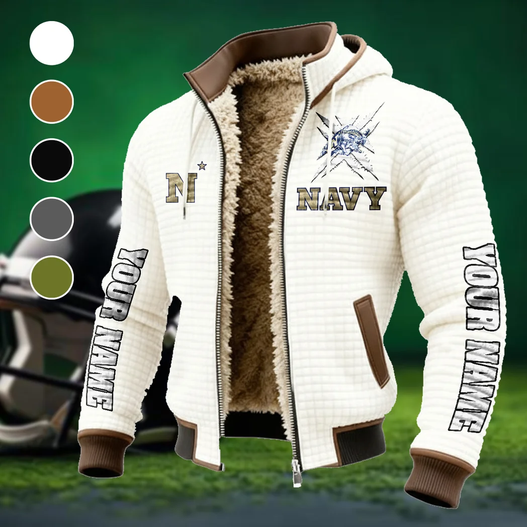 The Midshipmen Power Fleece-Lined Hooded Jacket, Soft-Touch Thermal Outerwear HVN1448NM - White