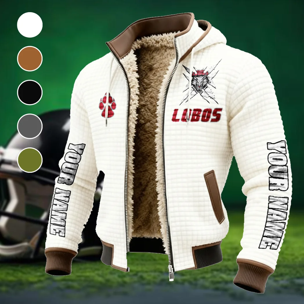The Lobo Ambush Fleece-Lined Hooded Jacket, Warmth-Lock Fleece-Lined Zip HVN1448NM - White