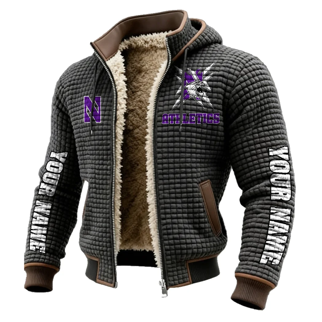 The Wildcat Pride Fleece-Lined Hooded Jacket, Multi-Sport Winter Active Top HVN1448NW - Grey - Image 2