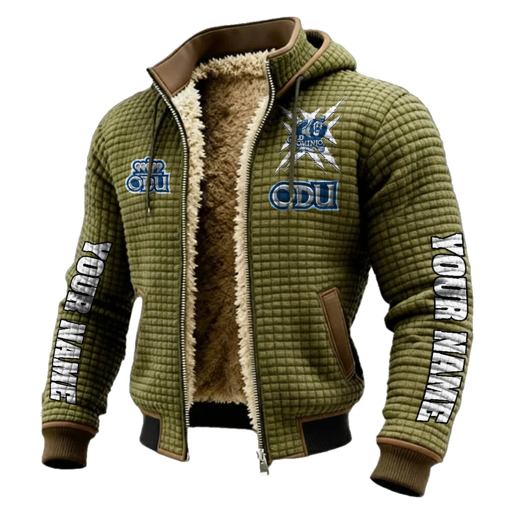 The Royal Blue Fleece-Lined Hooded Jacket, All-Mountain Hooded Fleece HVN1448OD - Green - Image 2