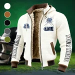 The Royal Blue Fleece-Lined Hooded Jacket, All-Mountain Hooded Fleece HVN1448OD - White