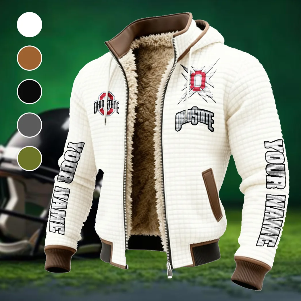 The Ohio State Elite Fleece-Lined Hooded Jacket, Peak Performance Hooded Shell HVN1448OS - White