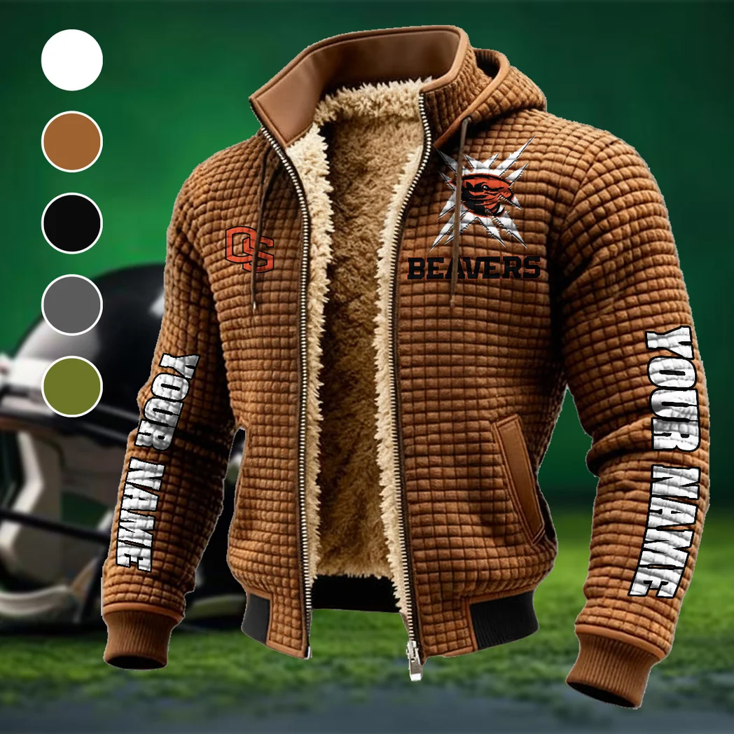 The Beaver Nation Fleece-Lined Hooded Jacket, Rapid-Dry Fleece-Lined Hoody HVN1448OS - brown