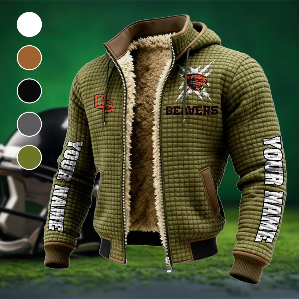 The Beaver Nation Fleece-Lined Hooded Jacket, Rapid-Dry Fleece-Lined Hoody HVN1448OS - Green