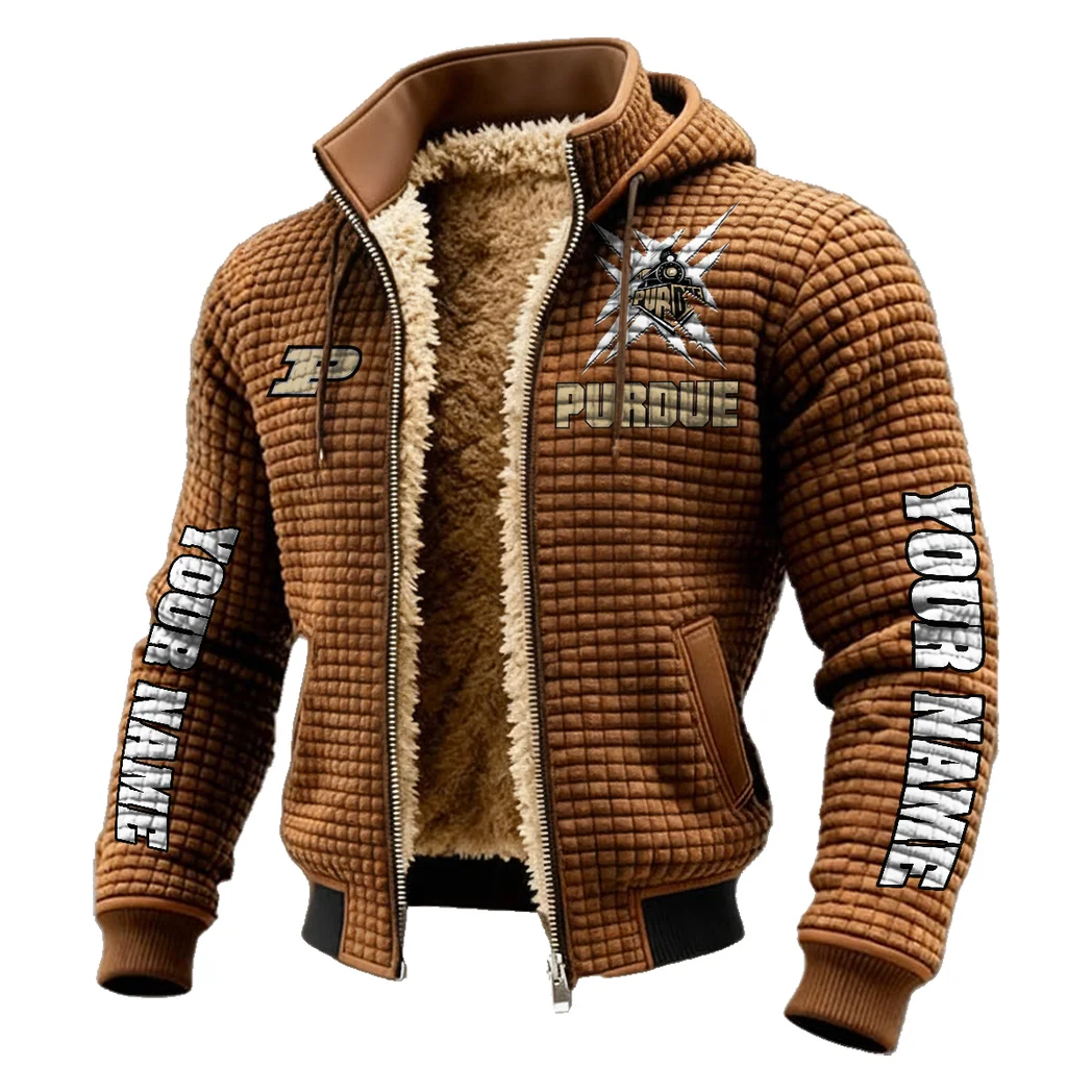 The Purdue Pride Fleece-Lined Hooded Jacket, Weather-Shield Fleece Hoody HVN1448PB - brown - Image 2