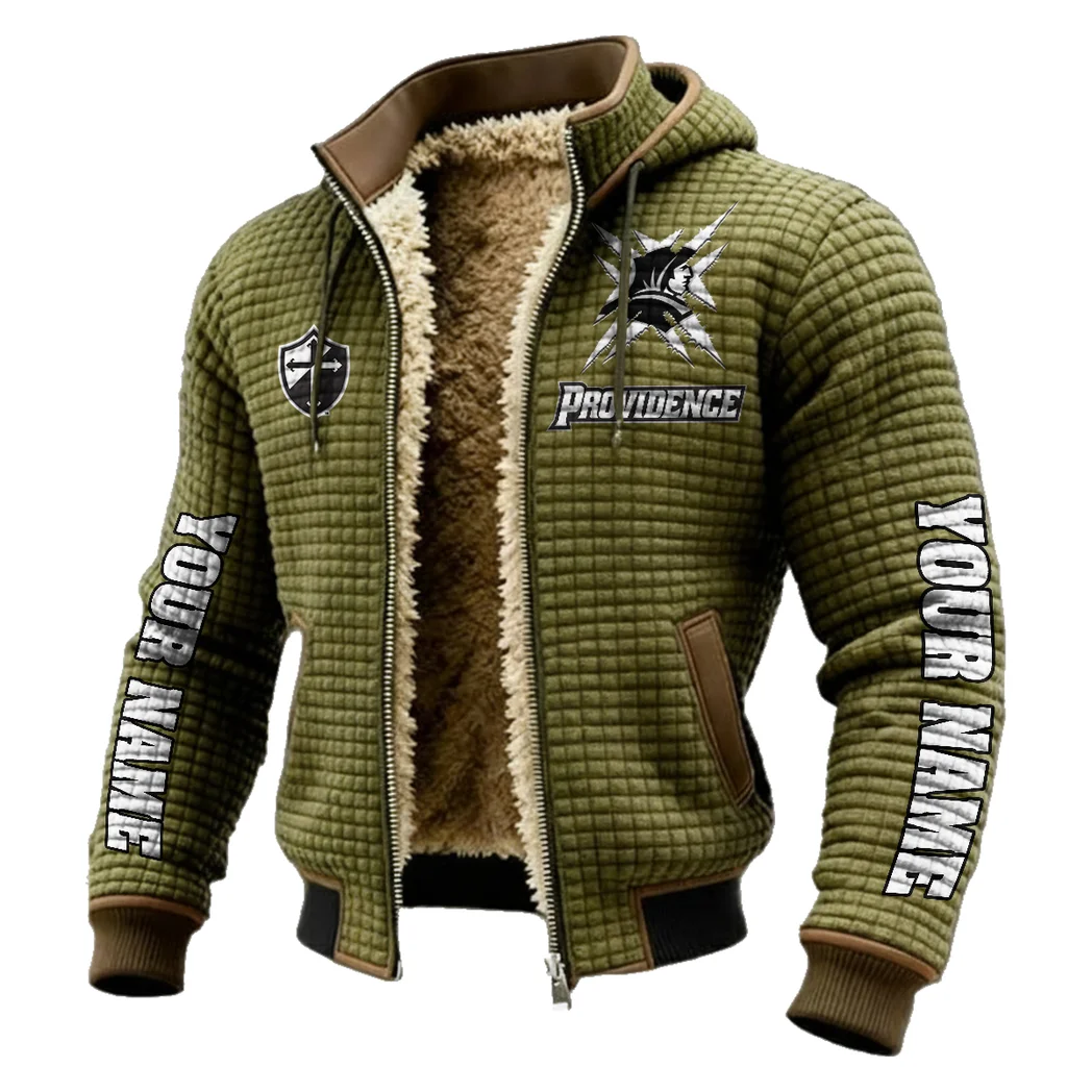 The Providence Pride Fleece-Lined Hooded Jacket, Wind-Blocker Insulated Hoody HVN1448PF - Green - Image 2
