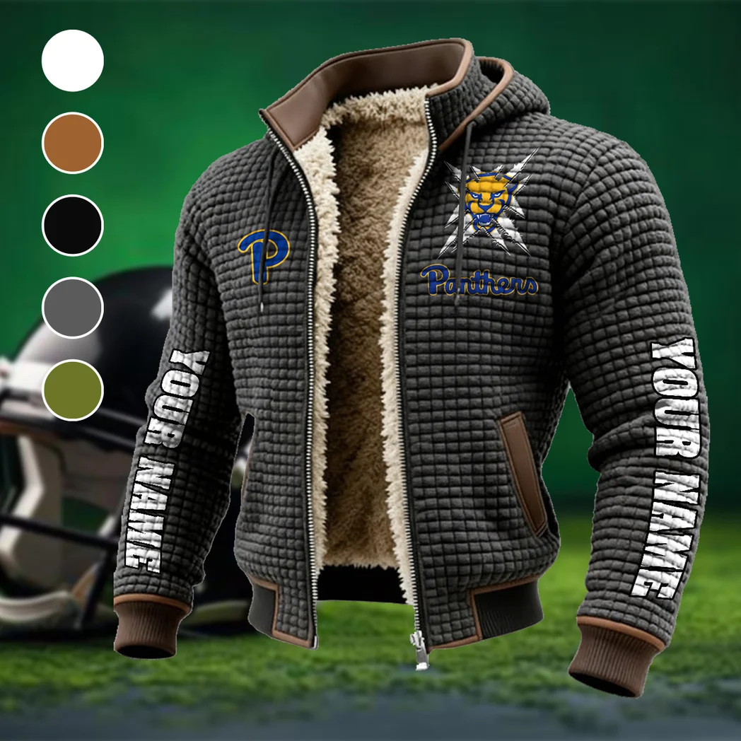 The Pitt Force Fleece-Lined Hooded Jacket, Storm-Ready Fleece-Lined Coat HVN1448PP - Grey