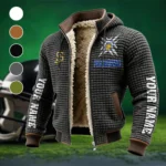 The Silicon Valley Stars Fleece-Lined Hooded Jacket, Deep Winter Insulated Hoody HVN1448SJ - Grey