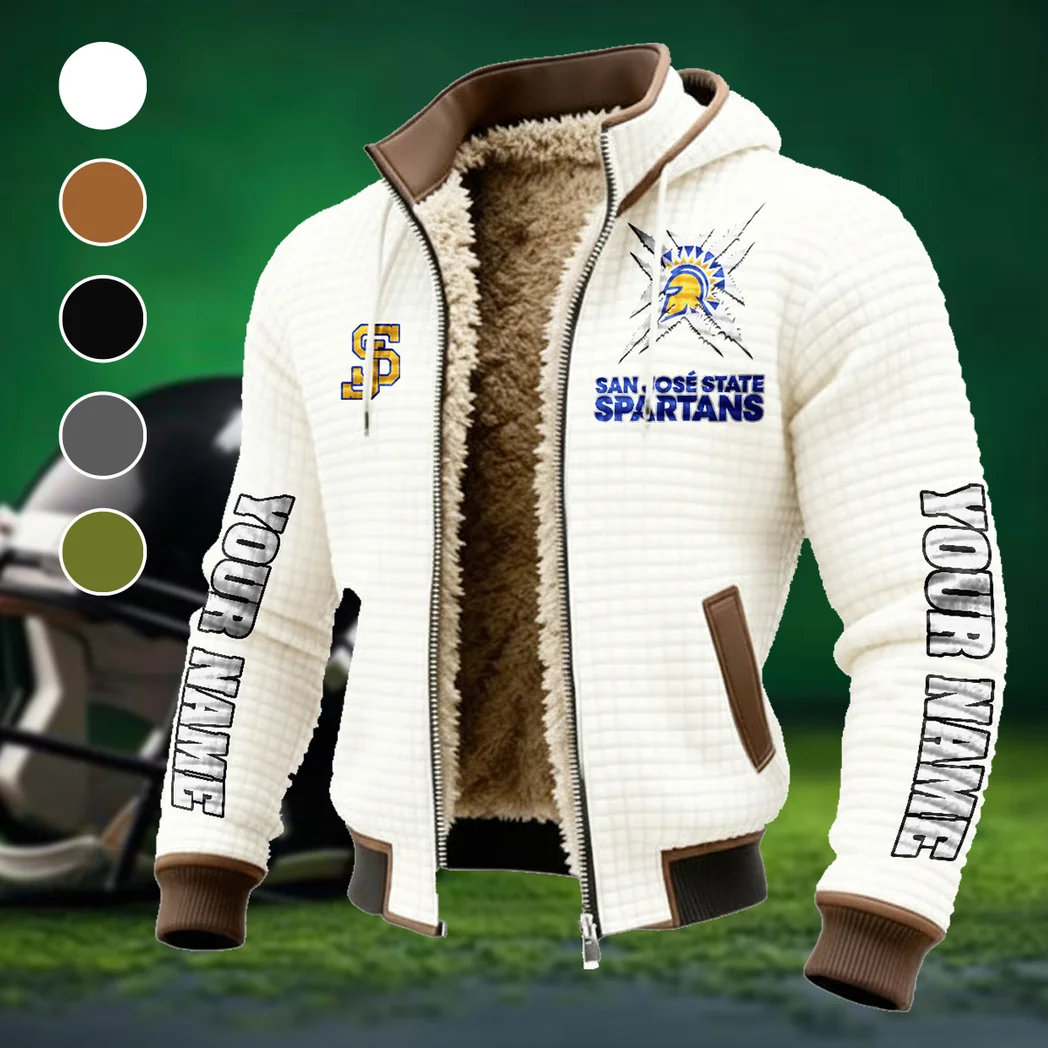 The Silicon Valley Stars Fleece-Lined Hooded Jacket, Deep Winter Insulated Hoody HVN1448SJ - White