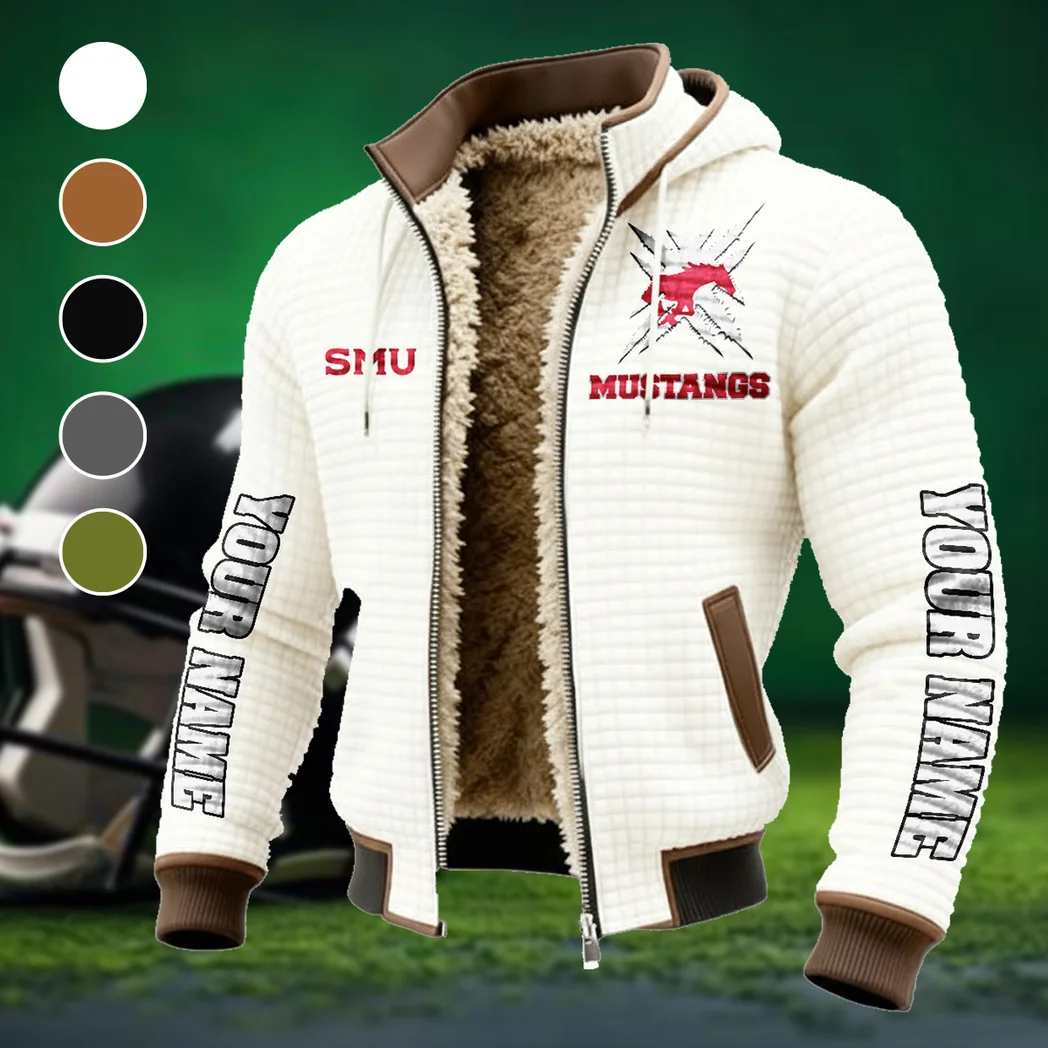 The Mustang Elite Fleece-Lined Hooded Jacket, Cold-Snap Defense Jacket HVN1448SM - White