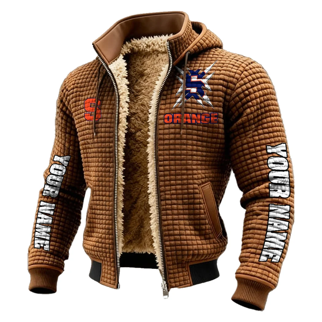 The Orange Spirit Fleece-Lined Hooded Jacket, Rugged Terrain Fleece Hoody HVN1448SO - brown - Image 2
