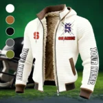 The Orange Spirit Fleece-Lined Hooded Jacket, Rugged Terrain Fleece Hoody HVN1448SO - White