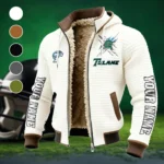 The Green Wave Fleece-Lined Hooded Jacket, Heavyweight Cozy Sport Shell HVN1448TG - White