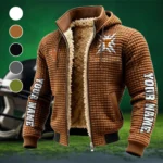 The Longhorn Pride Fleece-Lined Hooded Jacket, Brushed Interior Winter Jacket HVN1448TL - brown