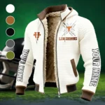 The Longhorn Pride Fleece-Lined Hooded Jacket, Brushed Interior Winter Jacket HVN1448TL - White