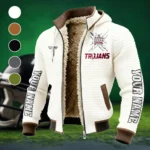 The Trojan Nation Fleece-Lined Hooded Jacket, High-Density Comfort Fleece HVN1448TT - White