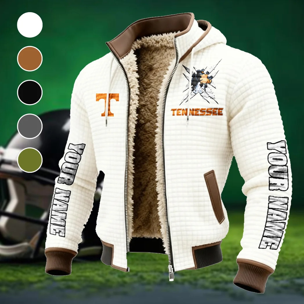 Knoxville Icons Fleece-Lined Hooded Jacket, Breathable Warmth Sport Jacket HVN1448TV - White