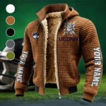 The Huskies Fleece-Lined Hooded Jacket, Warmth-Lock Fleece-Lined Zip HVN1448UC - brown