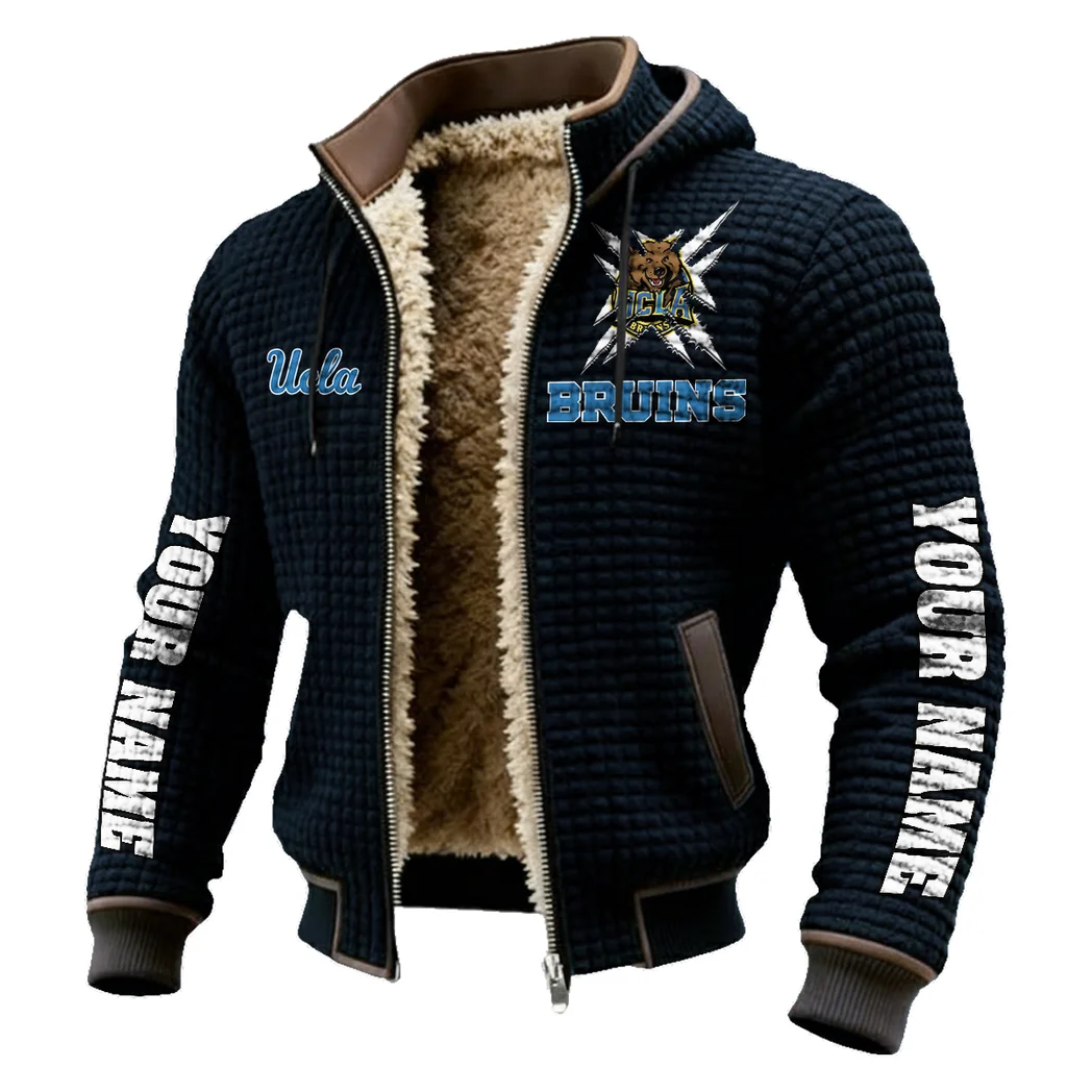 The Bruin Power Fleece-Lined Hooded Jacket, Modern Athletic Hybrid Parka HVN1448UC - Black - Image 2