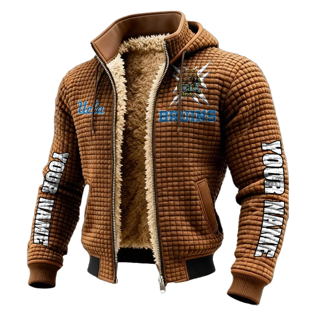 The Bruin Power Fleece-Lined Hooded Jacket, Modern Athletic Hybrid Parka HVN1448UC - brown - Image 2
