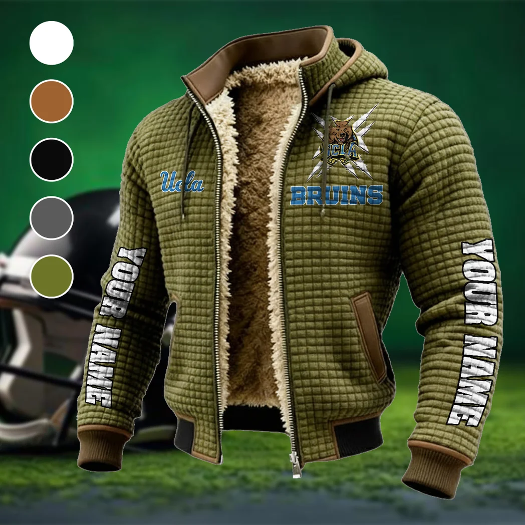 The Bruin Power Fleece-Lined Hooded Jacket, Modern Athletic Hybrid Parka HVN1448UC - Green