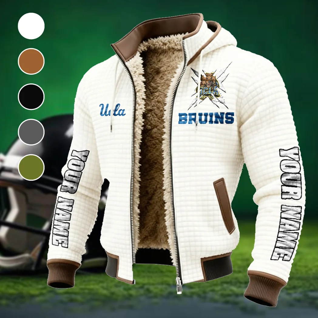 The Bruin Power Fleece-Lined Hooded Jacket, Modern Athletic Hybrid Parka HVN1448UC - White