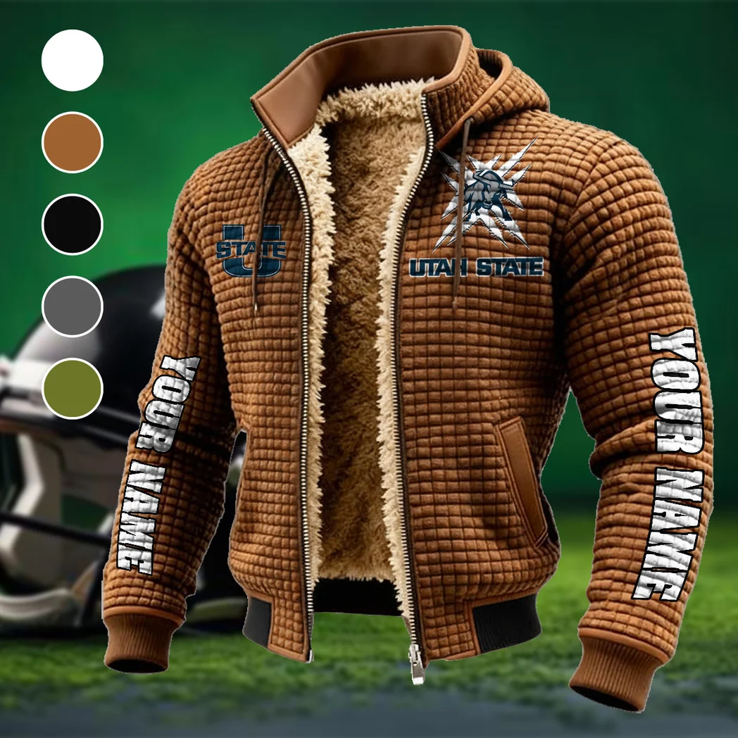 Logan’s Finest Fleece-Lined Hooded Jacket, Dynamic Training Hooded Shell HVN1448US - brown
