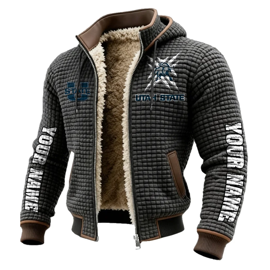 Logan’s Finest Fleece-Lined Hooded Jacket, Dynamic Training Hooded Shell HVN1448US - Grey - Image 2