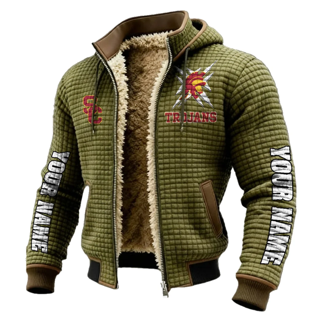 The Trojan Power Fleece-Lined Hooded Jacket, High-Performance Trail Jacket HVN1448US - Green - Image 2