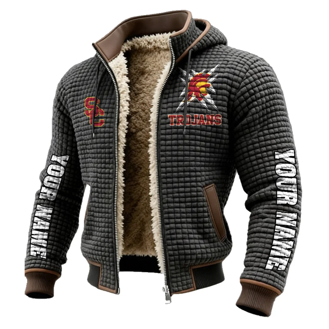 The Trojan Power Fleece-Lined Hooded Jacket, High-Performance Trail Jacket HVN1448US - Grey - Image 2