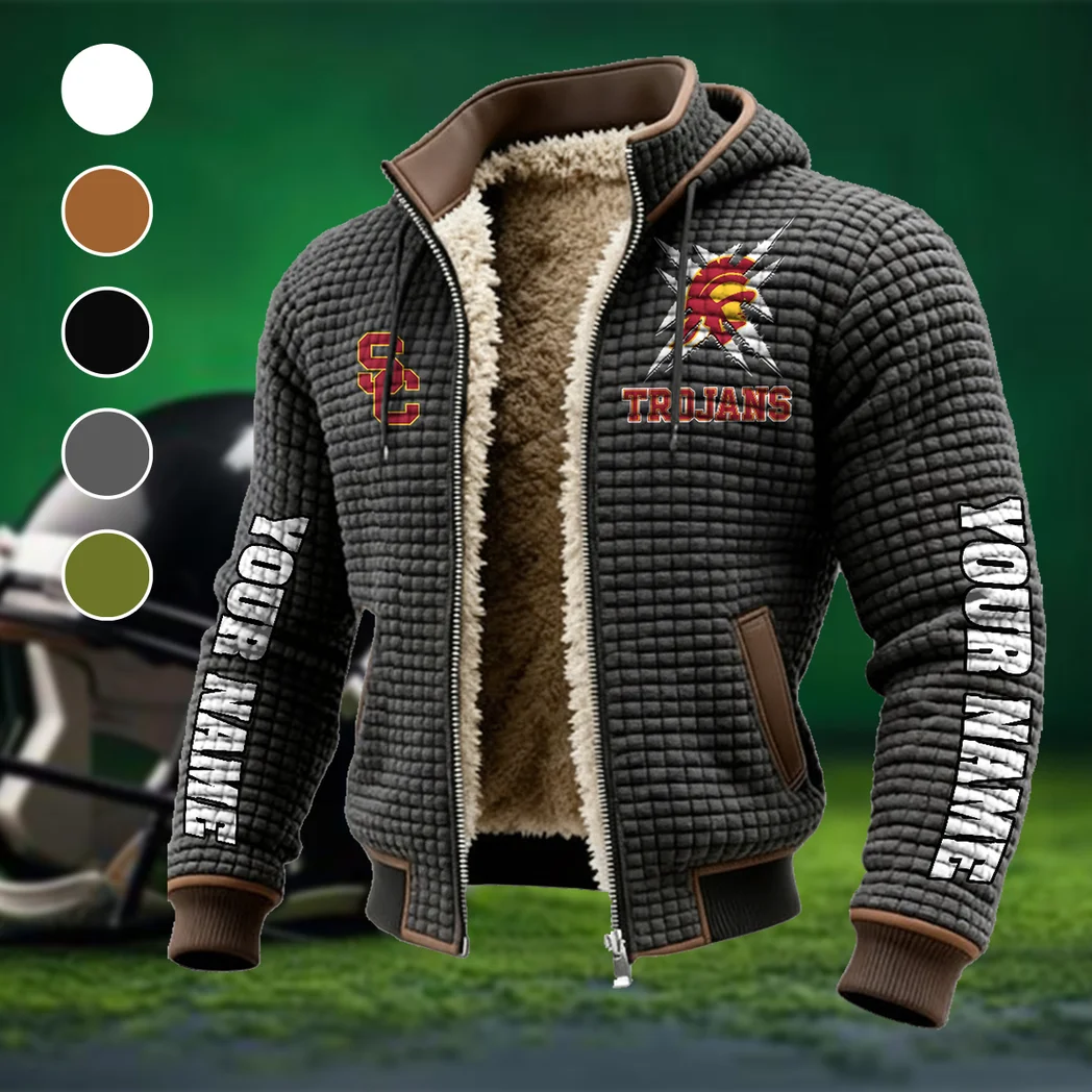 The Trojan Power Fleece-Lined Hooded Jacket, High-Performance Trail Jacket HVN1448US - Grey