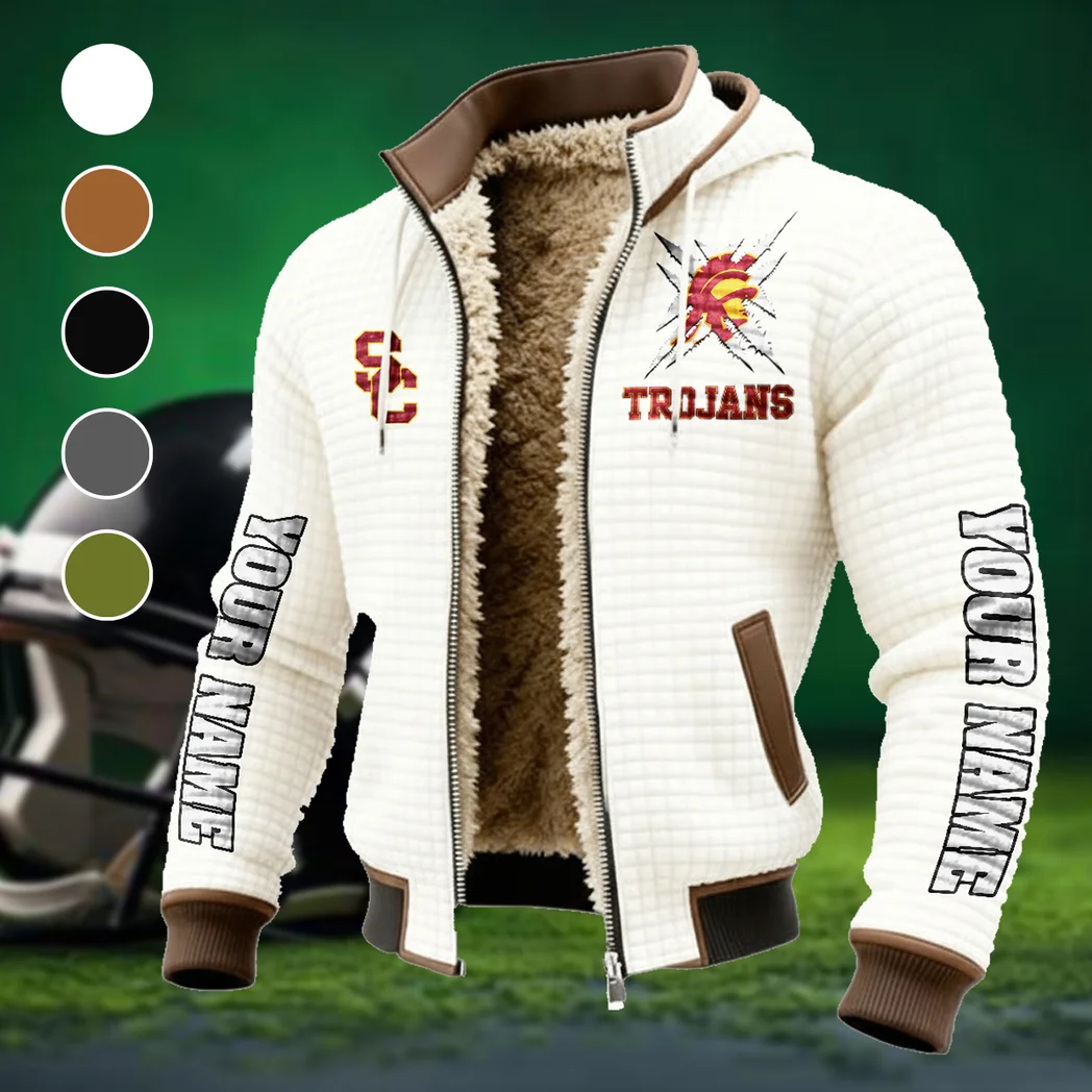 The Trojan Power Fleece-Lined Hooded Jacket, High-Performance Trail Jacket HVN1448US - White