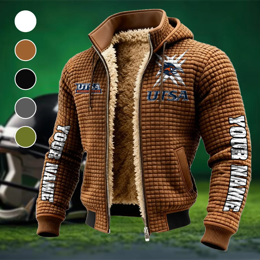 The UTSA Elite Fleece-Lined Hooded Jacket, Multi-Sport Winter Active Top HVN1448UT - brown