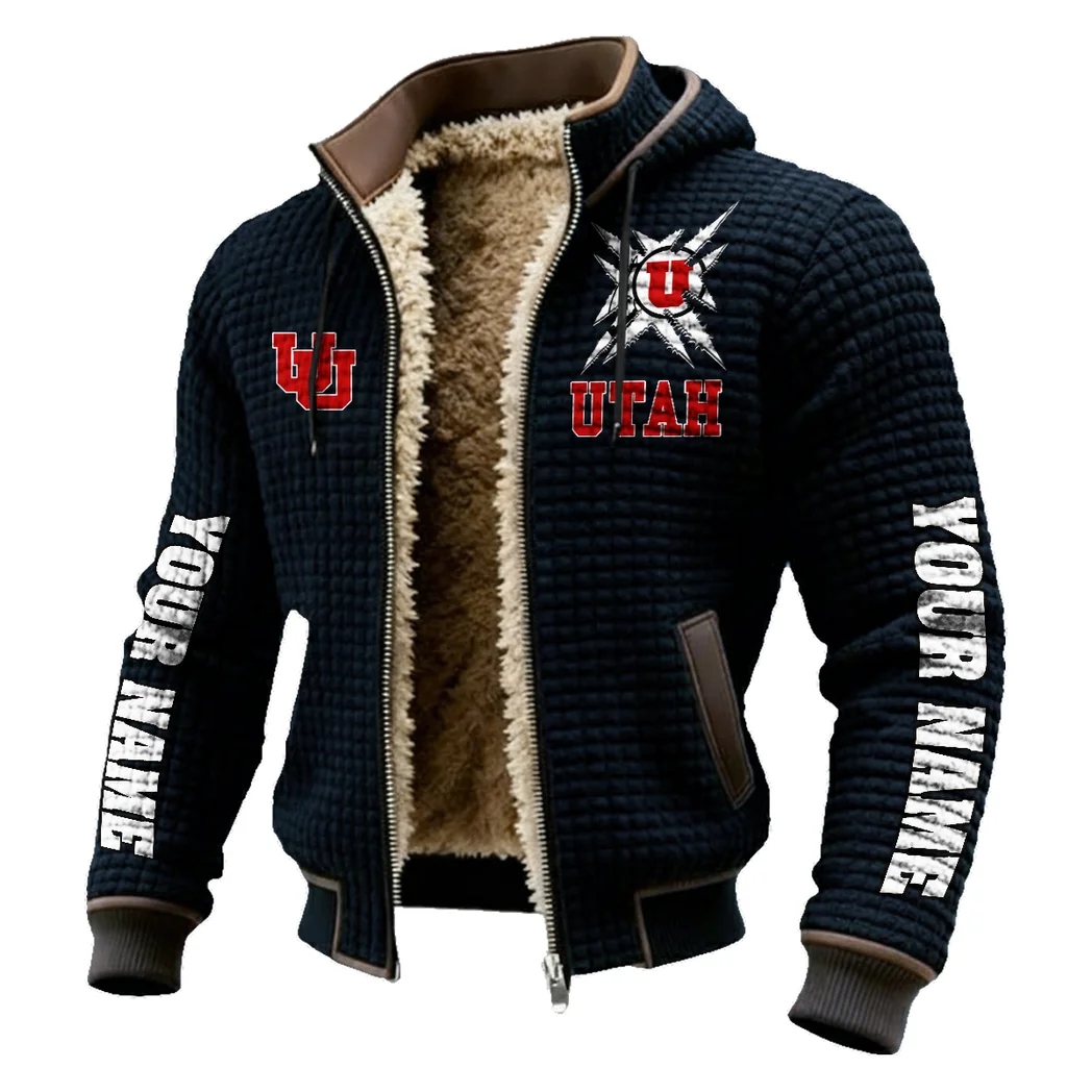 The Utah Power Fleece-Lined Hooded Jacket, Endurance Sport Thermal Hoody HVN1448UU - Black - Image 2