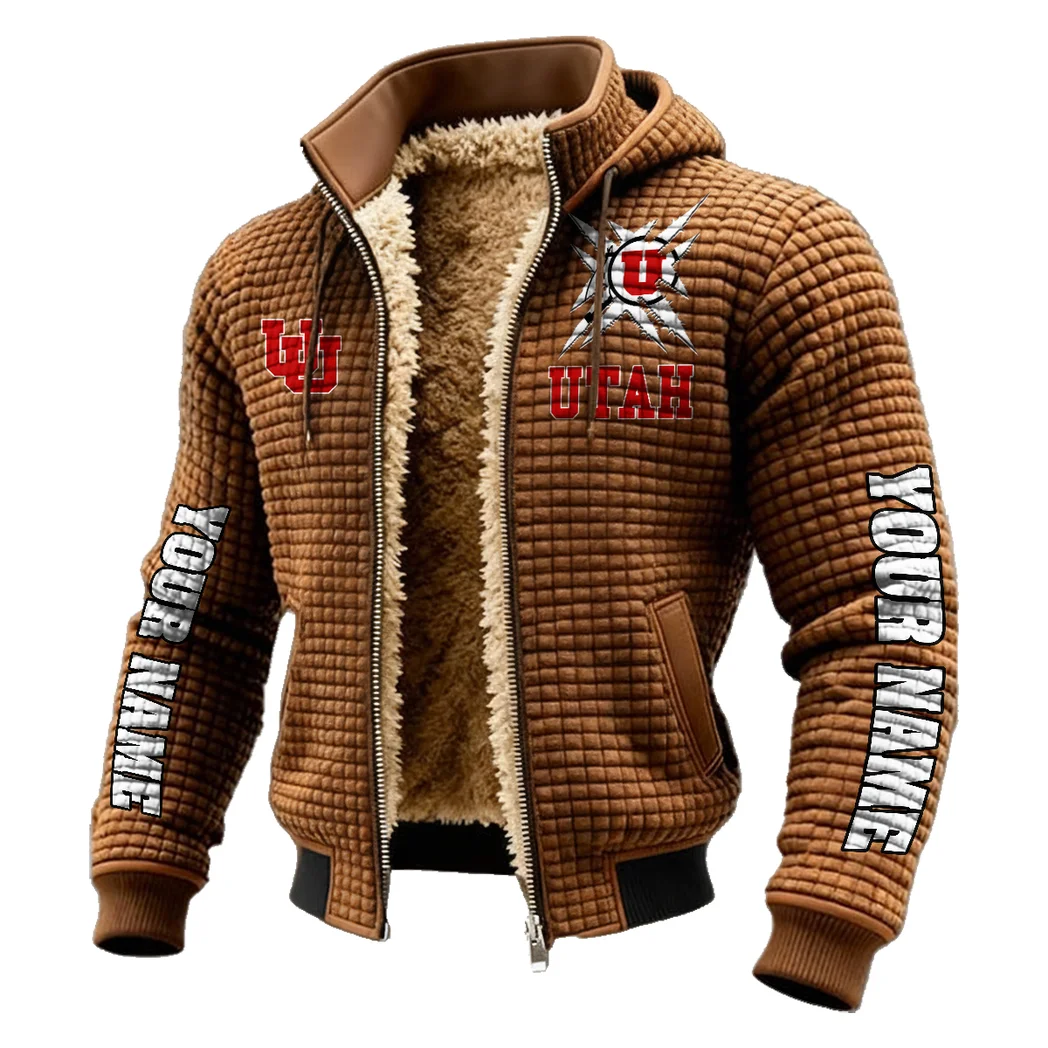 The Utah Power Fleece-Lined Hooded Jacket, Endurance Sport Thermal Hoody HVN1448UU - brown - Image 2
