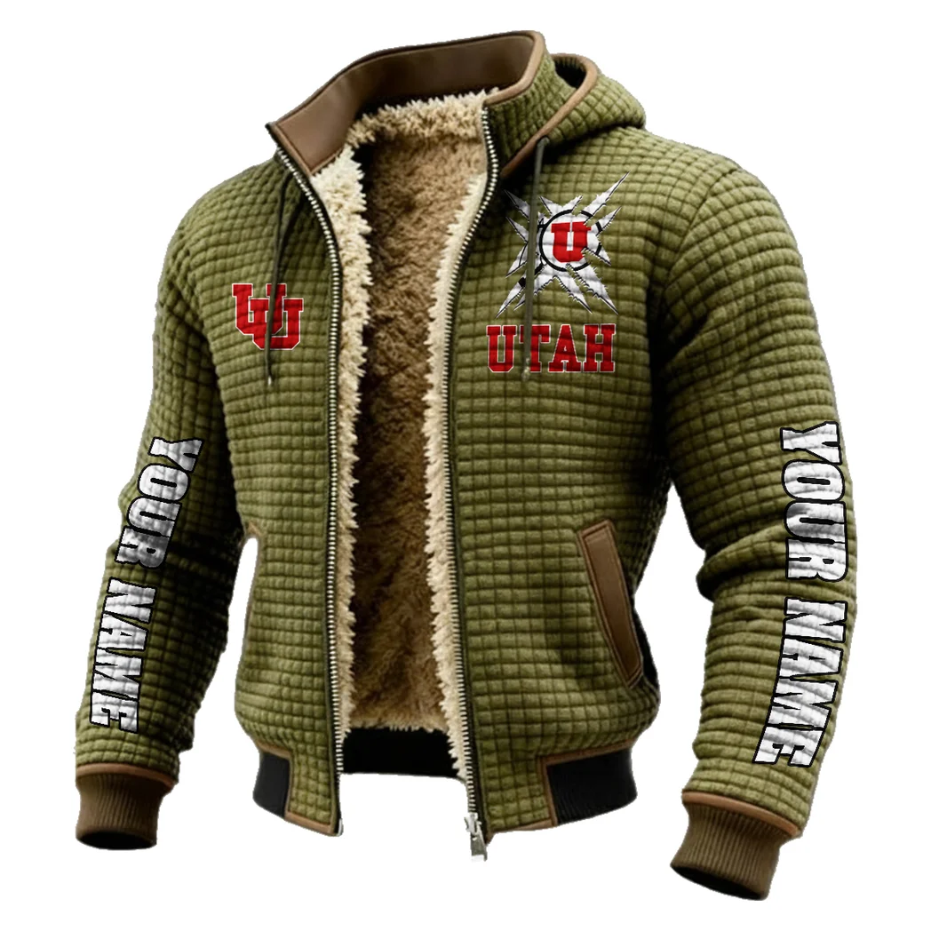 The Utah Power Fleece-Lined Hooded Jacket, Endurance Sport Thermal Hoody HVN1448UU - Green - Image 2