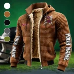 The Hokies Fleece-Lined Hooded Jacket, Cross-Training Winter Layer HVN1448VT - brown