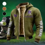 The Husky Nation Fleece-Lined Hooded Jacket, Weather-Shield Fleece Hoody HVN1448WH - Green