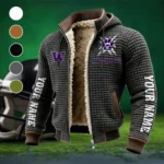 The Husky Nation Fleece-Lined Hooded Jacket, Weather-Shield Fleece Hoody HVN1448WH - Grey