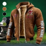 The WKU Elite Fleece-Lined Hooded Jacket, Wind-Blocker Insulated Hoody HVN1448WK - brown