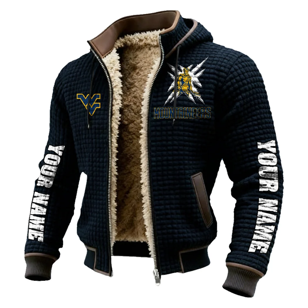 The WVU Power Fleece-Lined Hooded Jacket, Arctic Protection Hooded Zip HVN1448WV - Black - Image 2