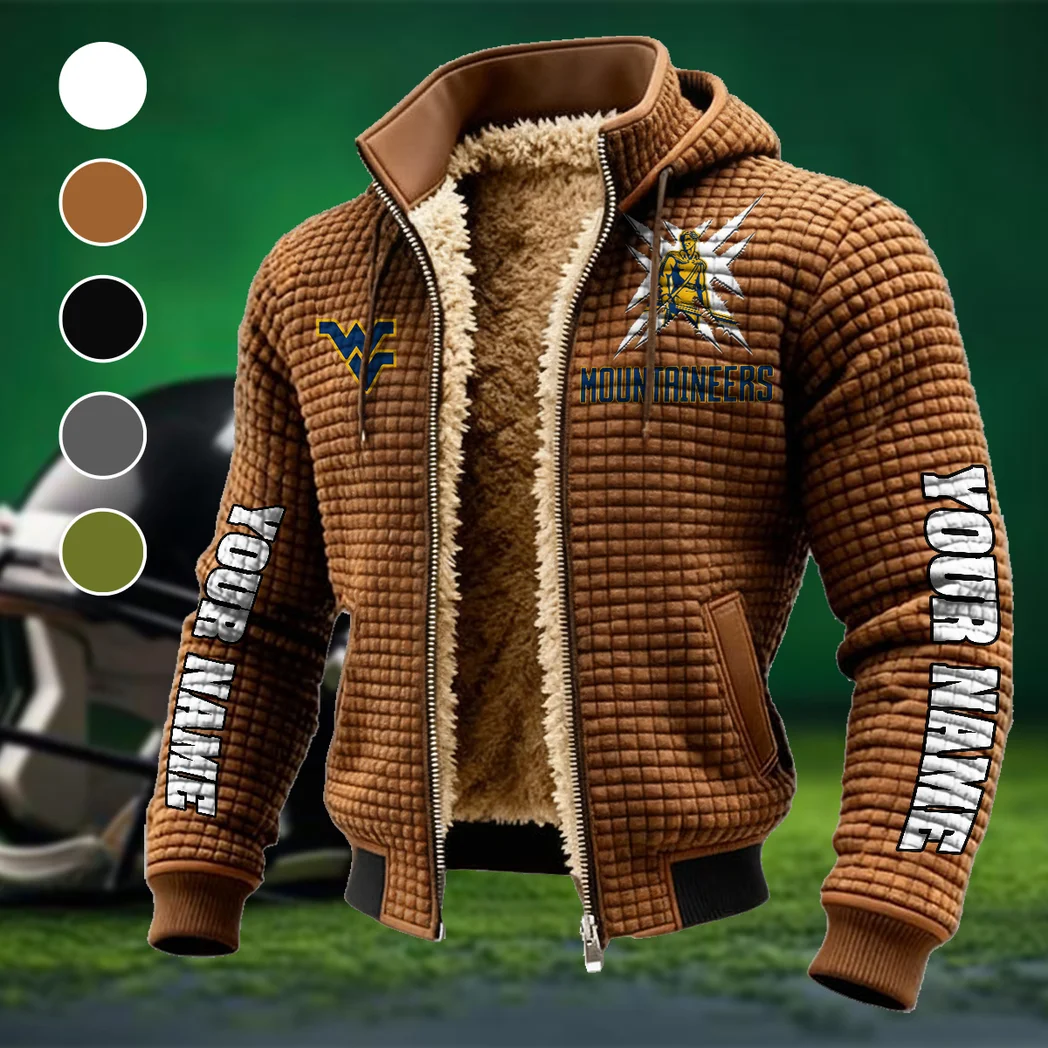 The WVU Power Fleece-Lined Hooded Jacket, Arctic Protection Hooded Zip HVN1448WV - brown
