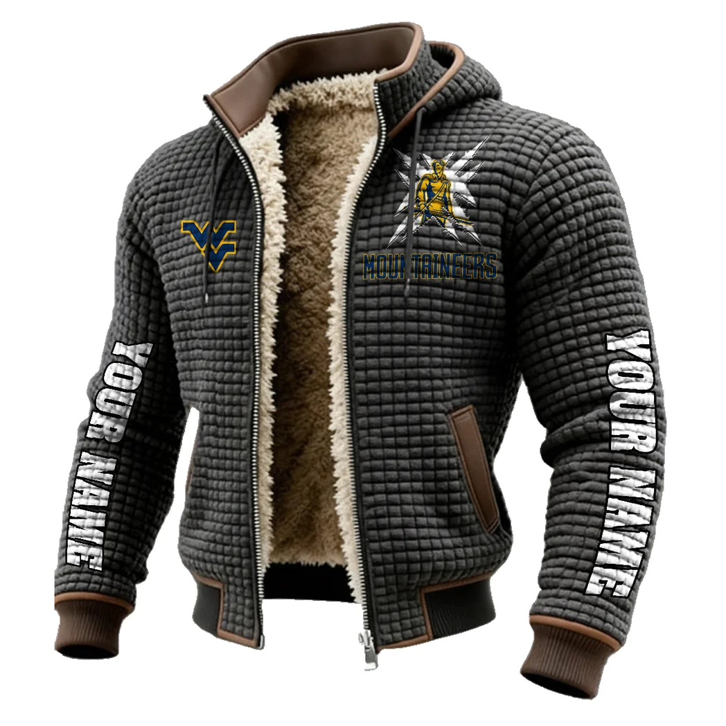 The WVU Power Fleece-Lined Hooded Jacket, Arctic Protection Hooded Zip HVN1448WV - Grey - Image 2