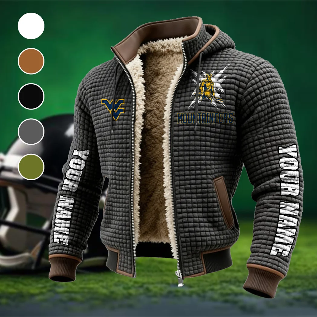 The WVU Power Fleece-Lined Hooded Jacket, Arctic Protection Hooded Zip HVN1448WV - Grey