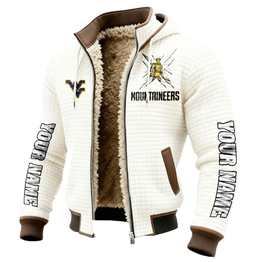 The WVU Power Fleece-Lined Hooded Jacket, Arctic Protection Hooded Zip HVN1448WV - White - Image 2