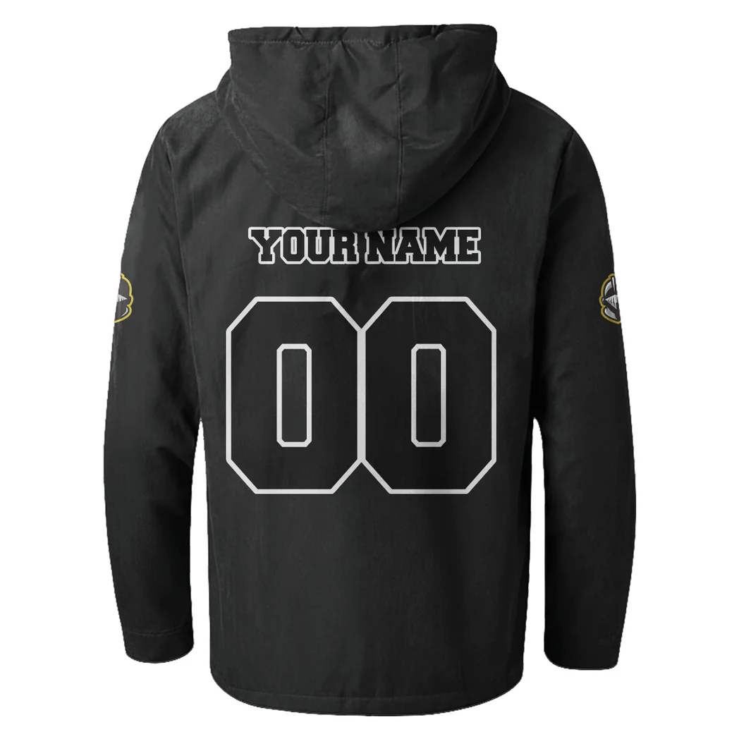 The Military Elite Flannel Hoodie, Game Day Hooded Flannel HVN1449AB - Black - Image 3