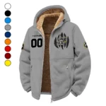 The Military Elite Winter Fleece Jacket, Thermal Winter Fleece HVN1449AB - Grey