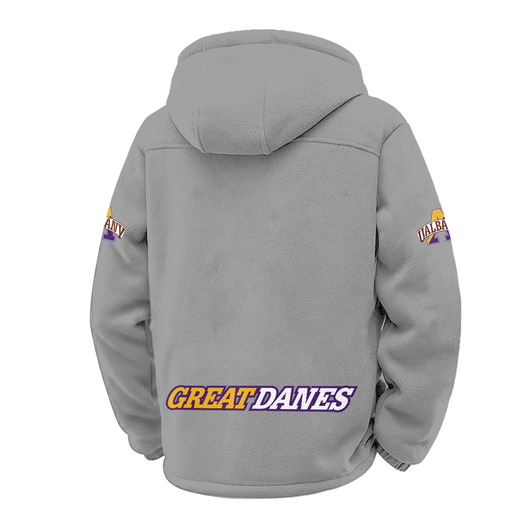 The SUNY Stars Winter Fleece Jacket, Insulated Sport Hoody HVN1449AG - Grey - Image 3